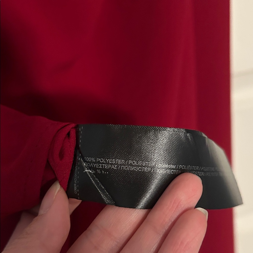 Mango Asymmetrical Pleated Dress Red Size M - Picture 6 of 9
